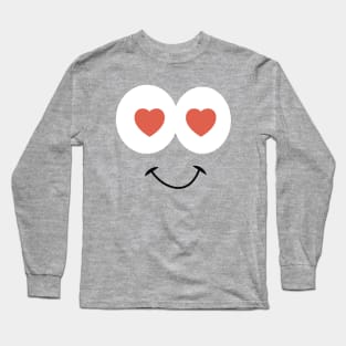 Cute Heart Eyes Toon Face In Love Long Sleeve T-Shirt